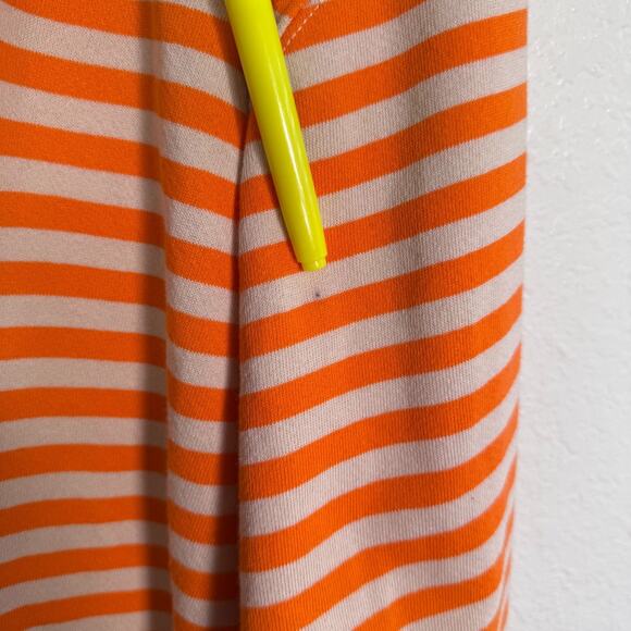 Free People Classic Striped Oversized Crewneck Womens XL Sweater Orange NEW - Picture 8 of 13